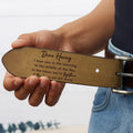 Premium engraved leather belt gift for husband