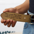 Personalized leather belt gift for Dad from children
