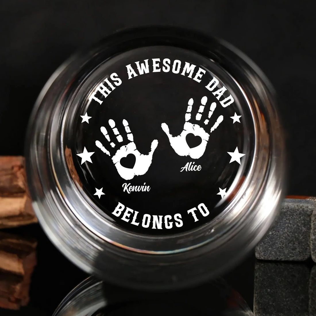 Our Awesome Dad - Personalized Engraved Whiskey Glass