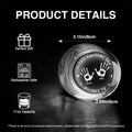 Personalized engraved whiskey glass size chart and product specifications