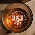 Reasons You Drink personalized engraved whiskey glass gift for dad