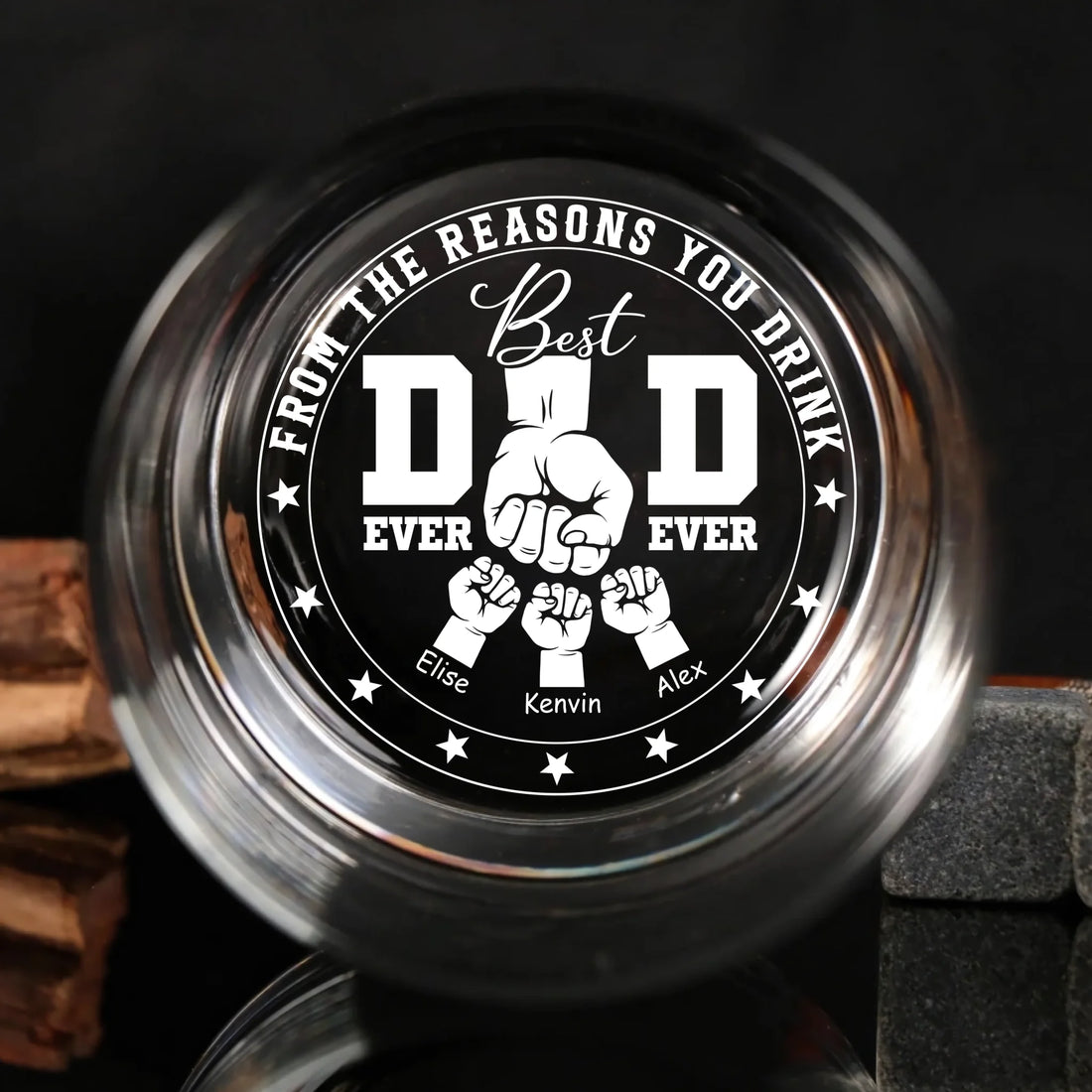 Reasons You Drink - Personalized Engraved Whiskey Glass
