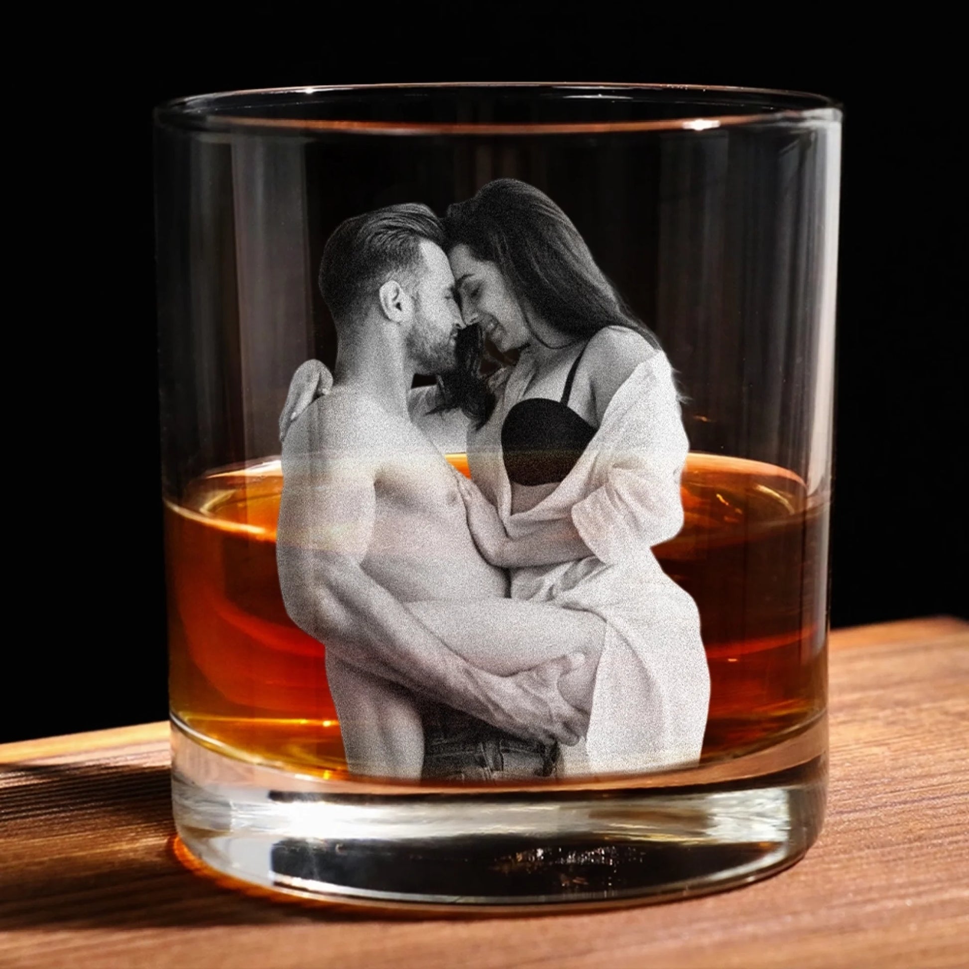 Custom Photo Whiskey Glass Personalized Husband Gift