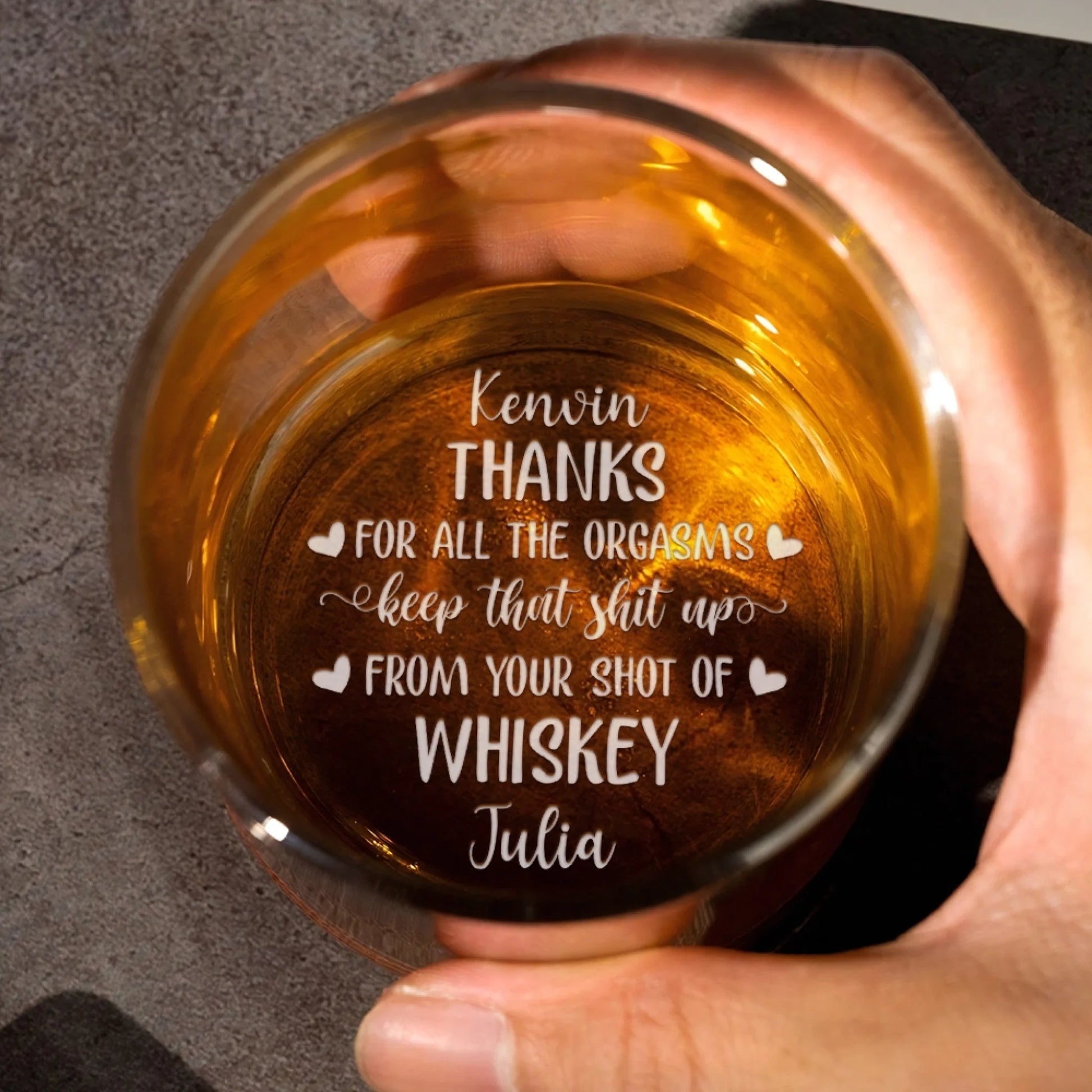 Engraved Personalized Whiskey Glass With Custom Photo