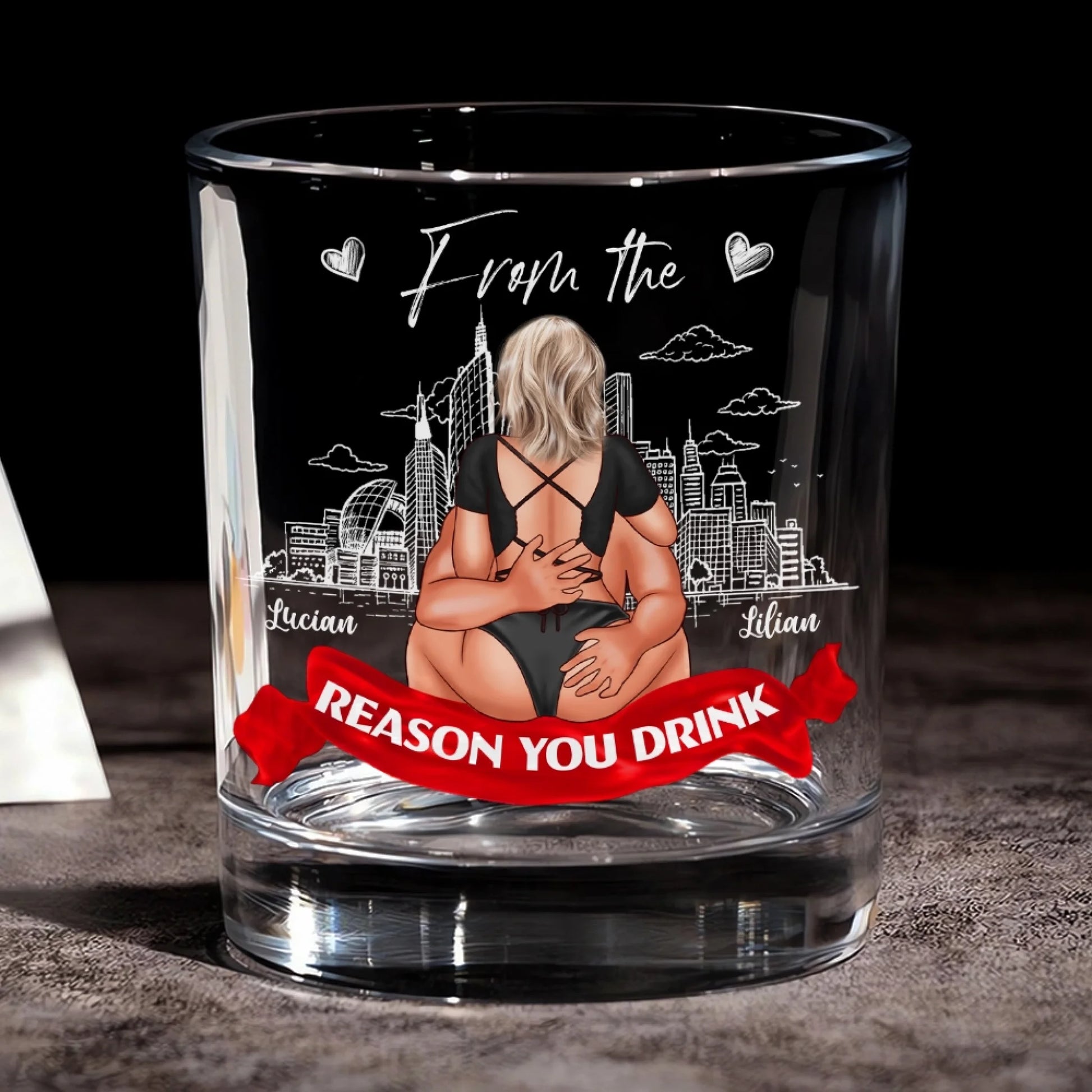 Custom Whiskey Glass For Husband Personalized Romantic Gift