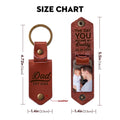 Leather photo keychain dimensions and personalization guide