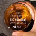 Premium Crystal Clear Personalized Whiskey Glass For Husband