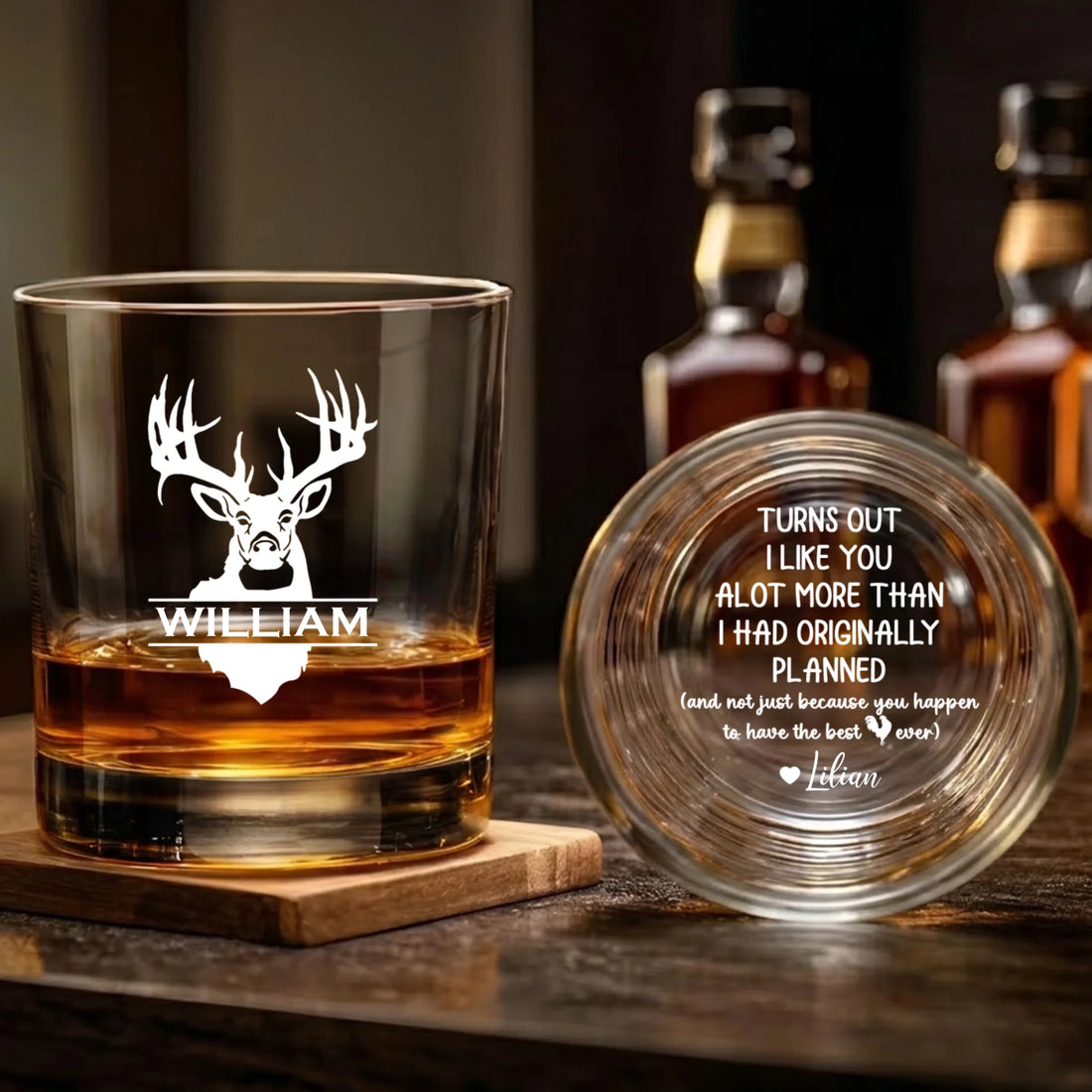 I Like You A Lot - Personalized Whiskey Glass