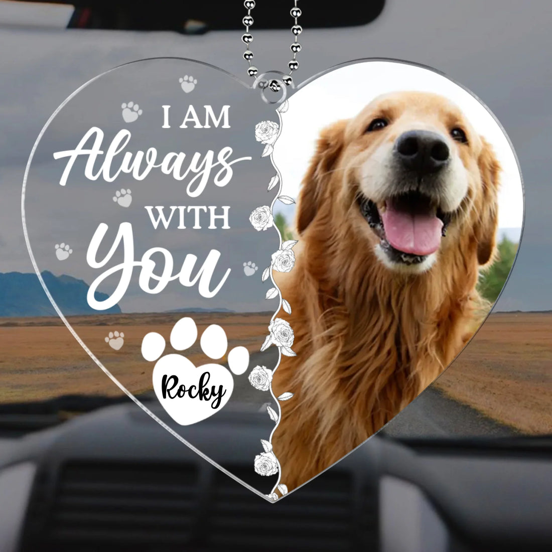 Always With You - Personalized Car Plastic Hanging Ornament