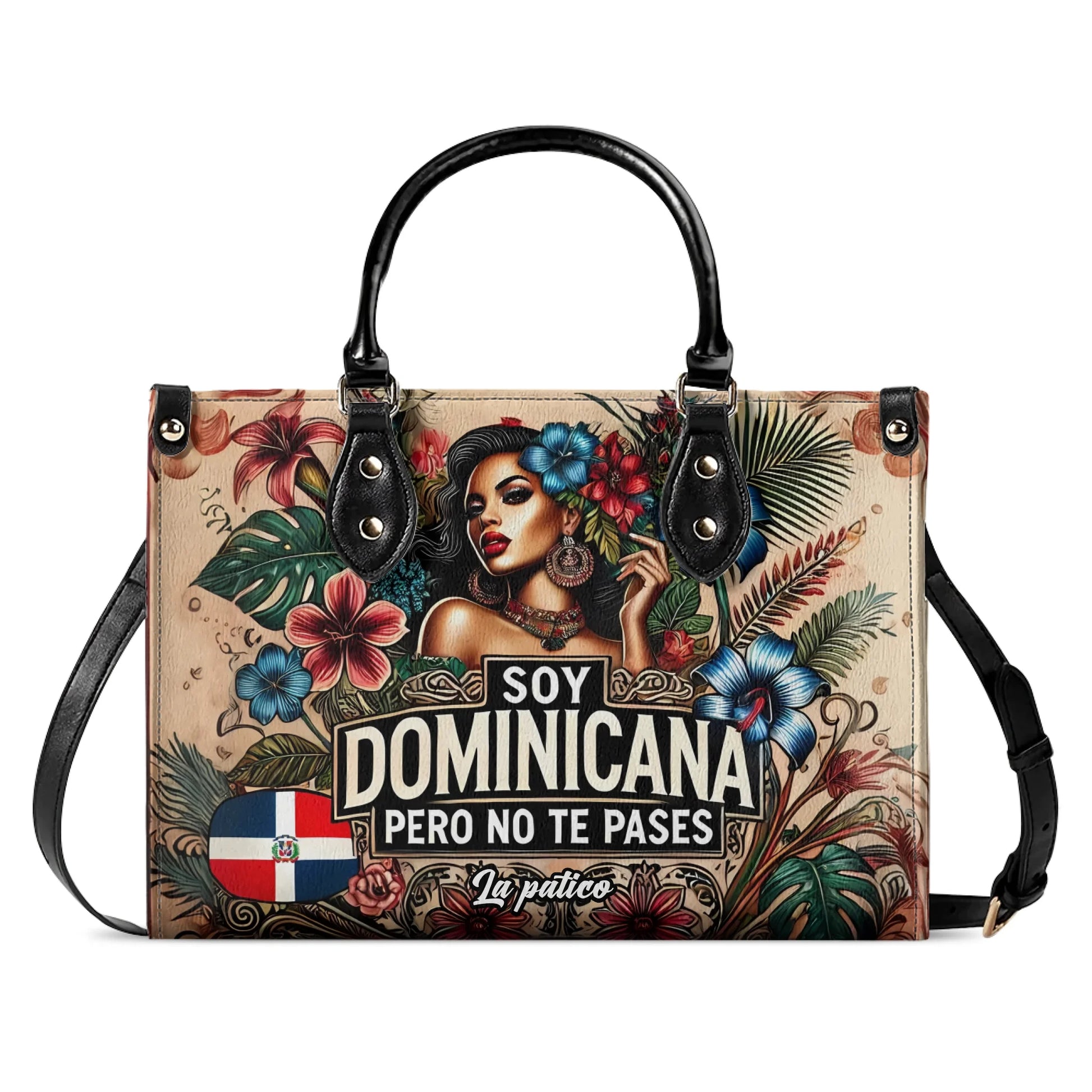 Soy Dominicana Personalized Leather Handbag For Grandma