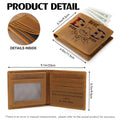 Personalized leather wallet featuring Best Dad Ever engraved design
