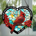 Cardinal remembrance suncatcher window decoration