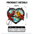 Memorial suncatcher size guide and product details
