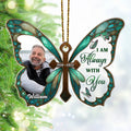 Personalized memorial butterfly acrylic ornament with photo remembrance gift for loved one