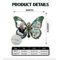 Personalized butterfly acrylic memorial ornament dimensions and product information