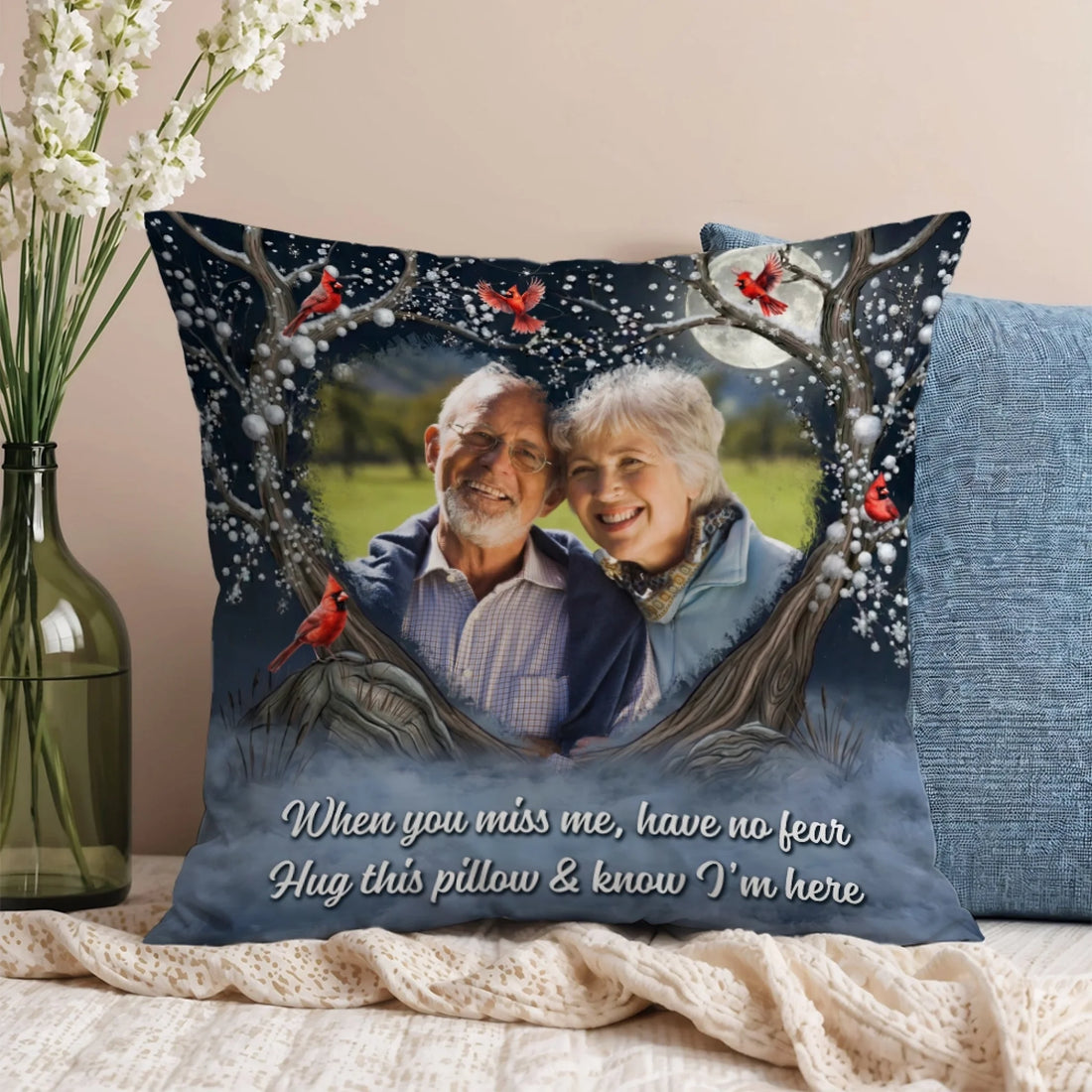 Personalized memorial landscape suncatcher with custom photo