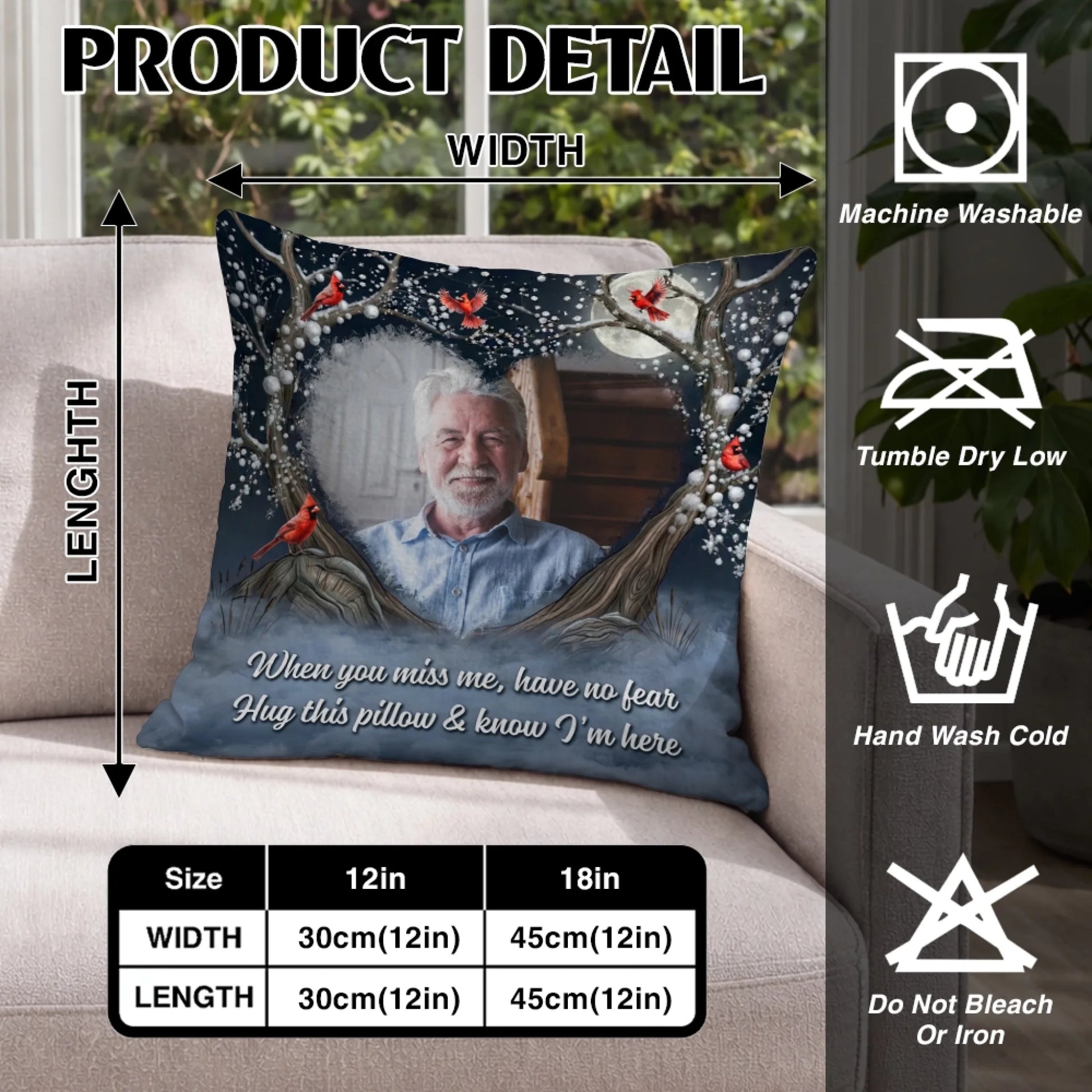 Memorial suncatcher size guide and dimensions