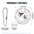 Memorial glass car hanger size guide personalized photo ornament