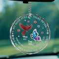 Personalized remembrance glass car hanger display