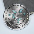 Custom photo dragonfly memorial glass ornament sympathy gift for loved one