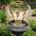 Custom Angel Wings Memorial Garden Solar Light Displayed Outdoors