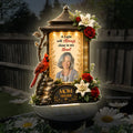 Illuminated Personalized Memorial Lantern Garden Solar Light at Night