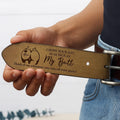 Man Wearing Personalized Engraved Leather Belt