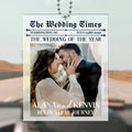 Personalized Wedding Times Car Hanging Ornament with Custom Wedding Photo