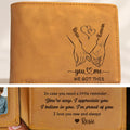 Personalized Engraved Men's Leather Wallet with Love Message