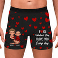 Personalized Funny Valentine's Day Men's Boxer Brief with Custom Design