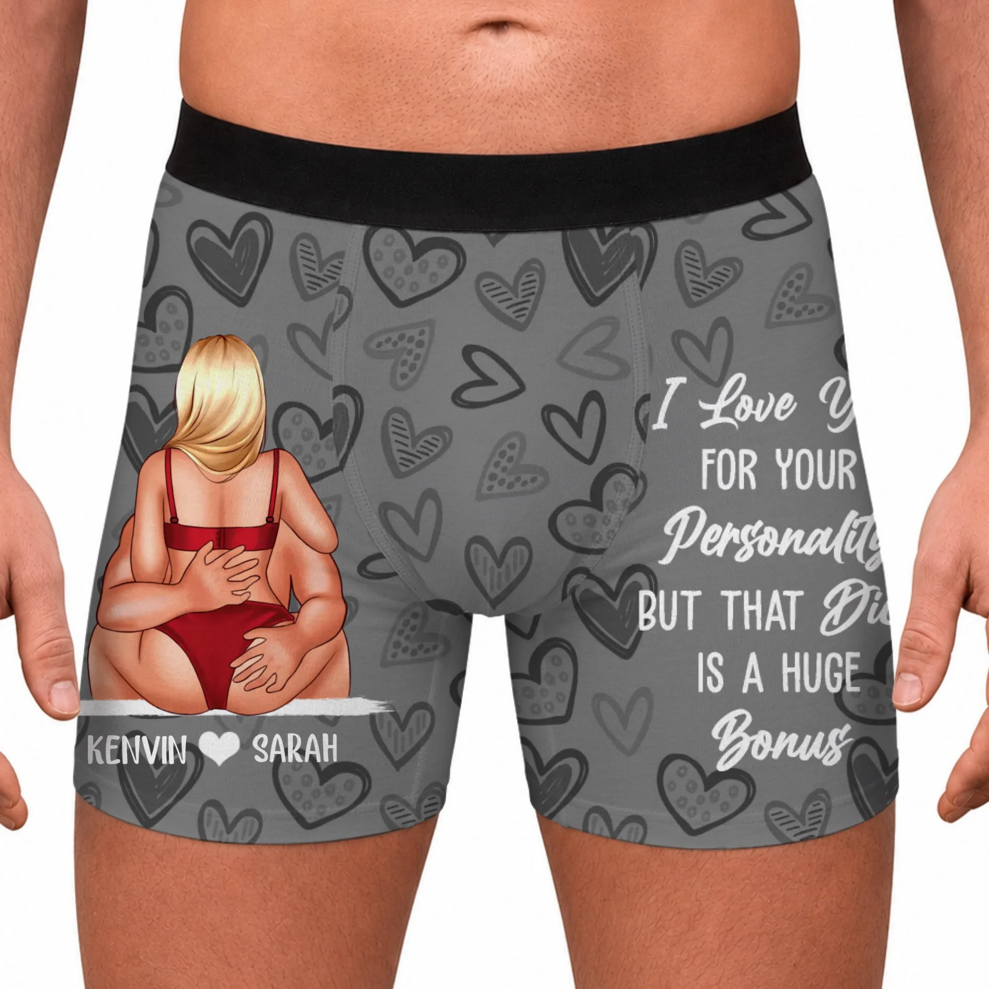 Personalized A Huge Bonus Men's Boxer Brief with Custom Design