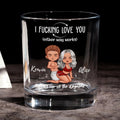 Close-Up of Personalized Whiskey Glass Design