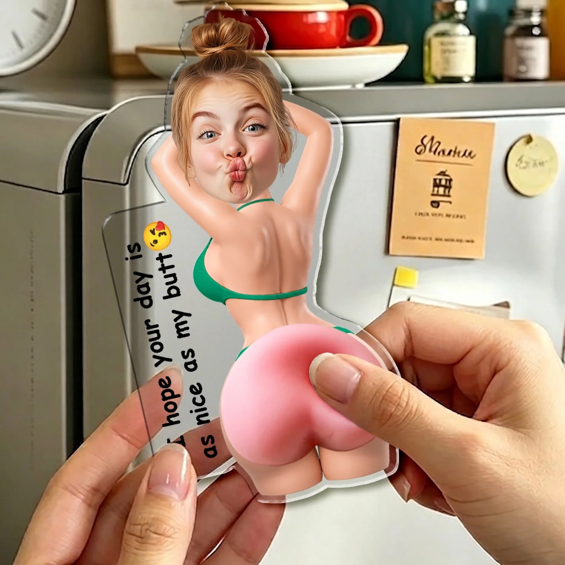 Hand Pressing Personalized Squishy Fridge Magnet