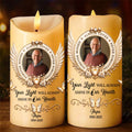 Set of Personalized Memorial LED Candles with Custom Photos