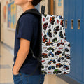 Side View of Personalized Monster Truck Canvas Backpack