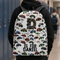 Personalized Monster Truck Kids Backpack with Custom Name