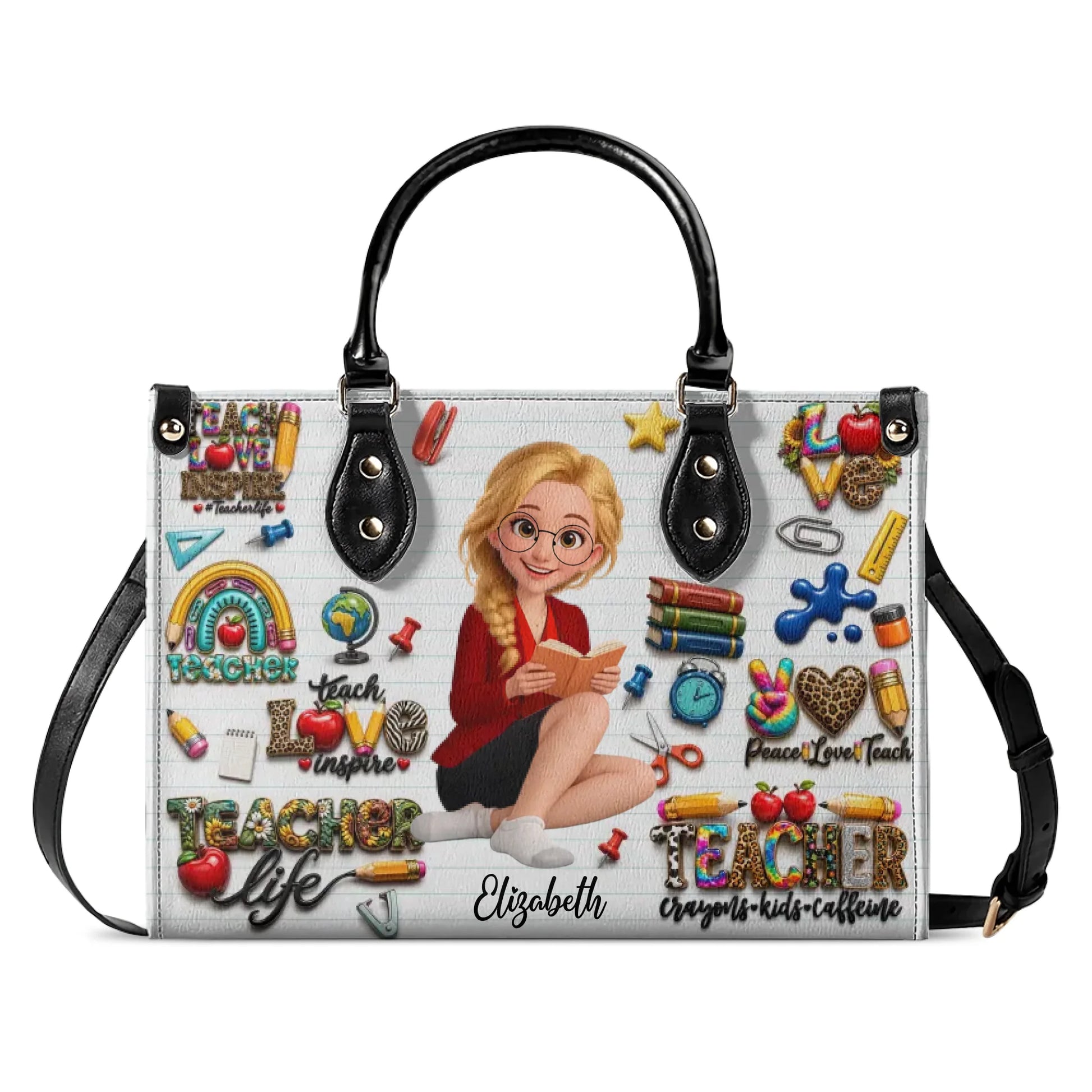 Personalized Teacher Life Handbag with Custom Name