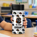 Personalized Monster Truck Insulated Water Bottle for School