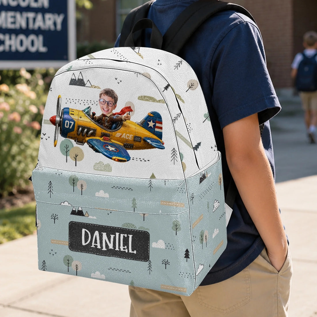 Personalized Riding Vehicle Kids Backpack with Custom Name