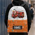 Personalized Riding Vehicle Kids Backpack with Custom Name
