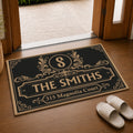 Custom Family Welcome Mat at Front Door