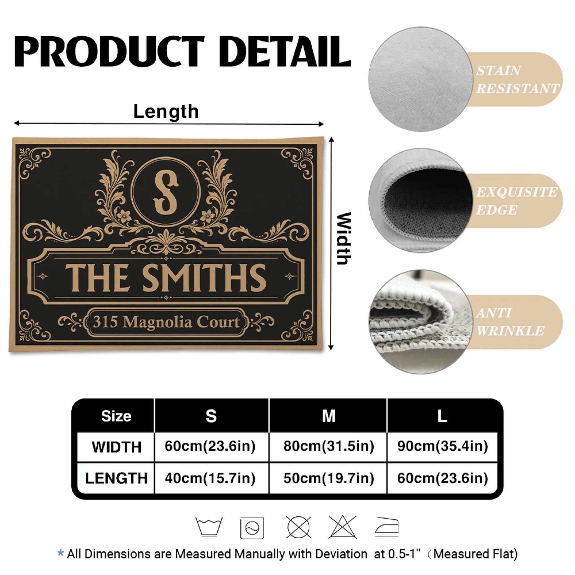 Personalized Family Doormat Product Details
