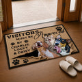 Custom Dog Welcome Mat Personalized with Pet Name