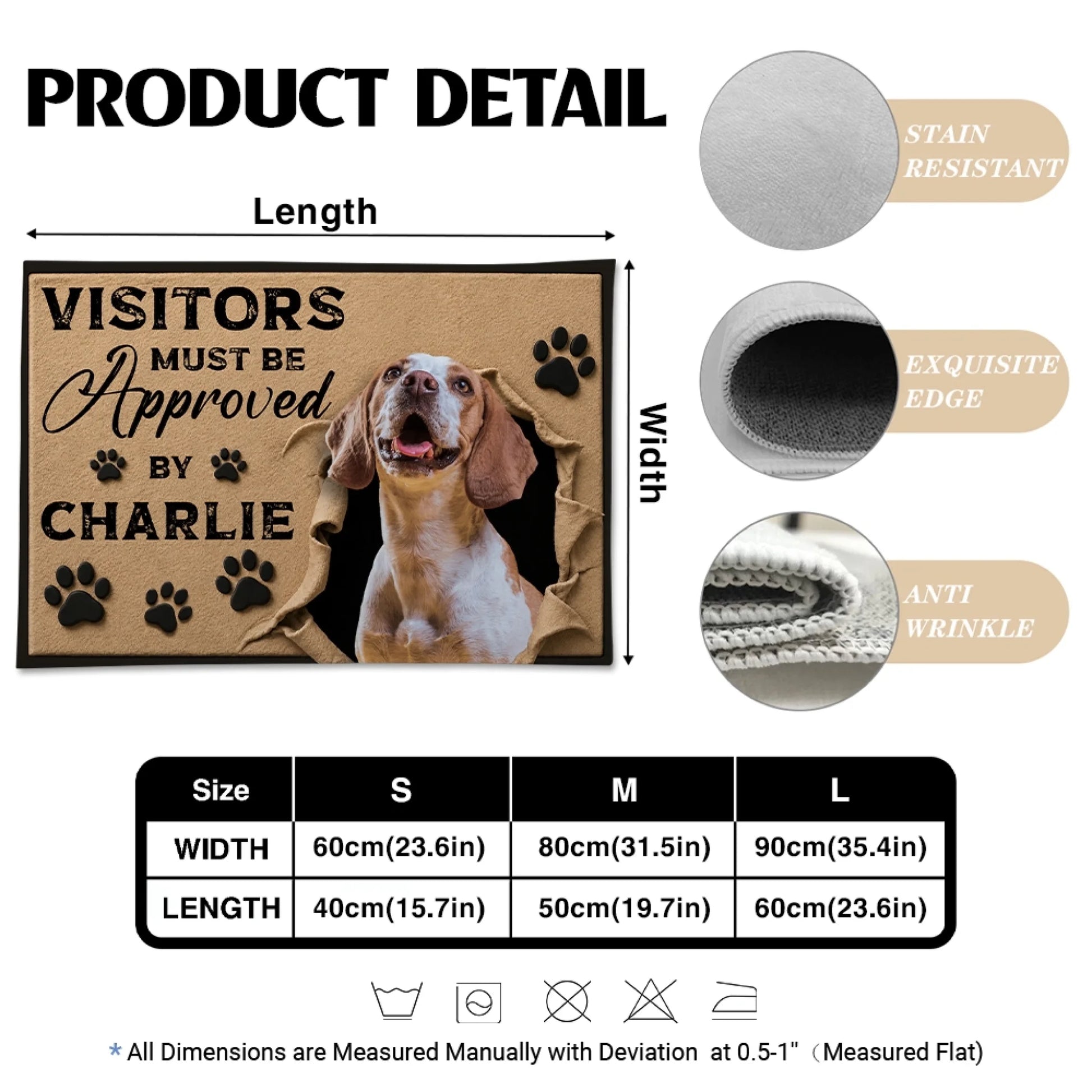 Personalized Pets Doormat Product Details