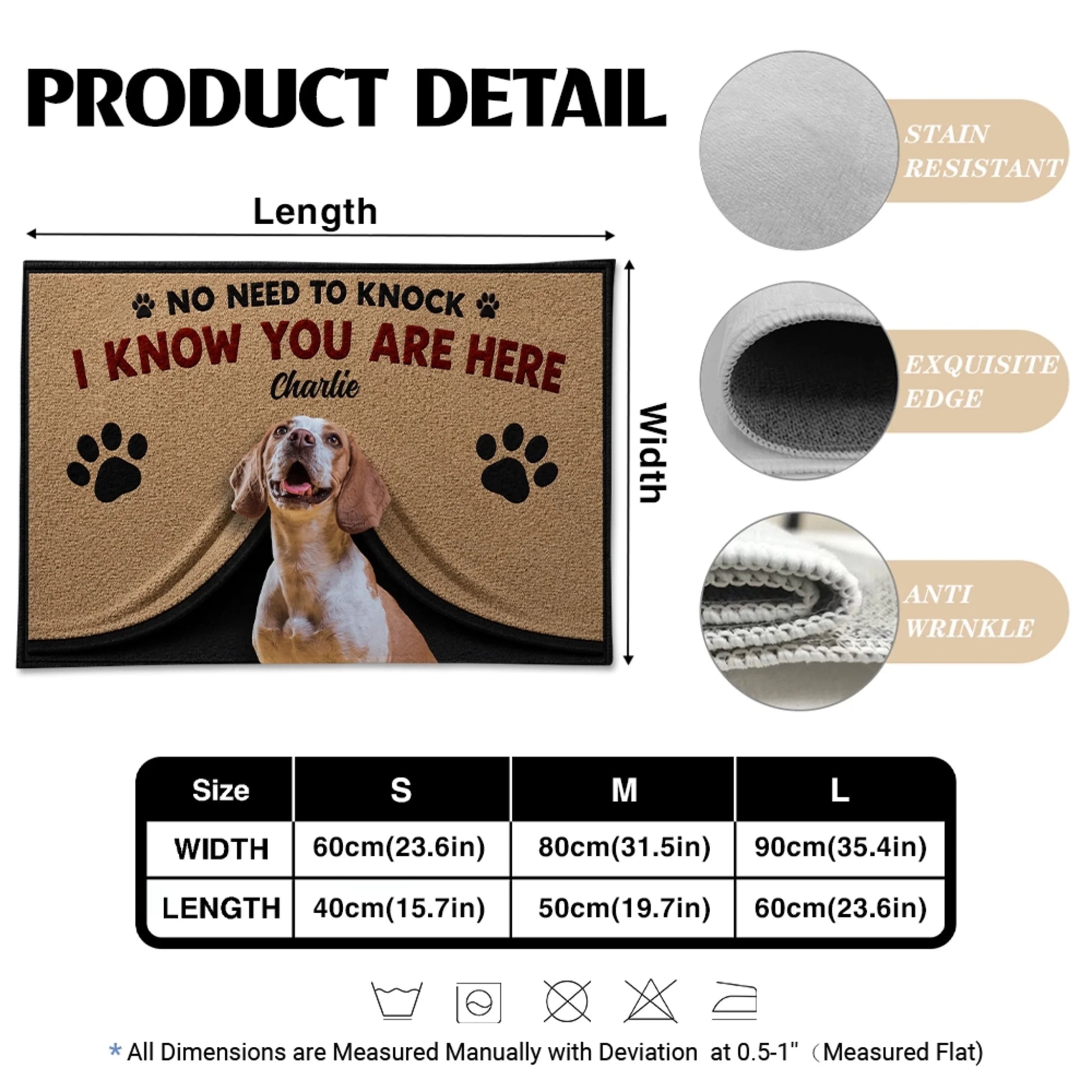 Personalized Dog Doormat Product Details