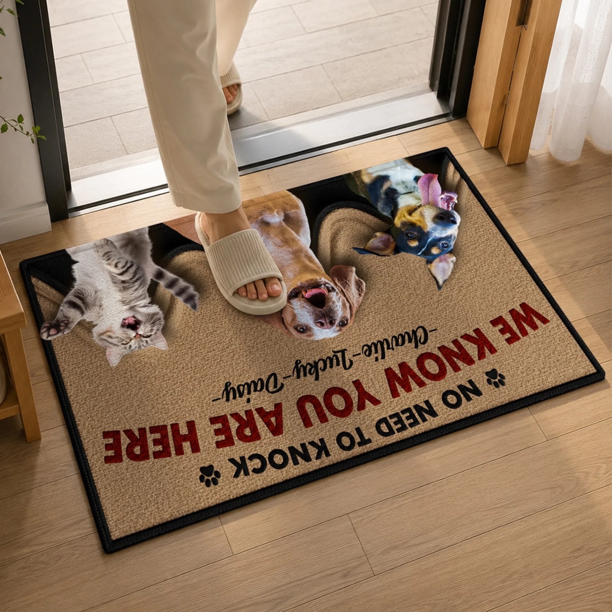 Custom Pet Welcome Rug for Front Door