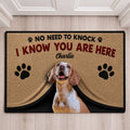Personalized No Need To Knock Dog Doormat with Custom Pet Photo