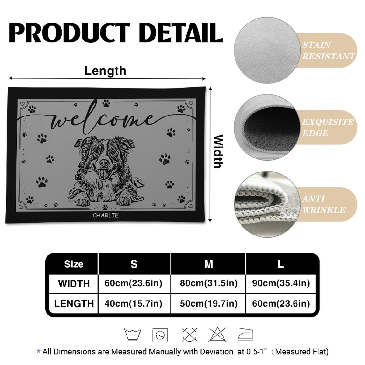 Personalized Pet Doormat Product Details