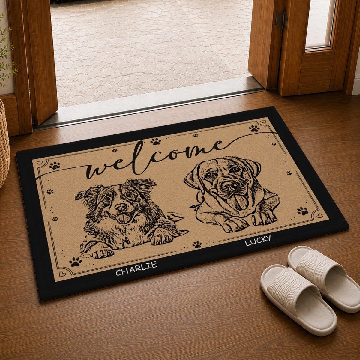 Custom Pet Welcome Mat for Front Door