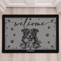 Personalized Pet Welcome Doormat with Custom Pet Name